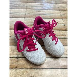 Under Armour Pink T-Ball Cleats Toddler Girl Size 11